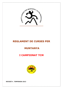 reglament de curses per muntanya i campionat tcm
