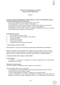 Prospecto: información para el paciente Ebastel 1 mg/ml Solución