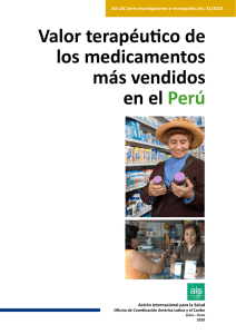 Valor terapéutico de los medicamentos más vendidos en el Perú