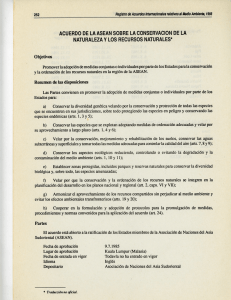 Acuerdo de la ASEAN sobre la conservación de la naturaleza y los