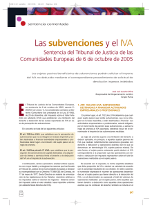 Las subvenciones y el IVA