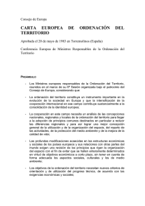Carta Europea de Ordenaci&oacute;n del Territorio