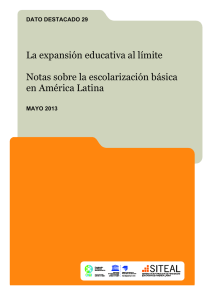 La expansión educativa al límite. Notas sobre la