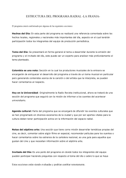 ESTRUCTURA DE UN PROGRAMA RADIAL