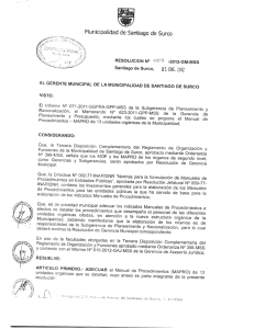 MEMO N272 246-2012-GM-MSS - Municipalidad de Santiago