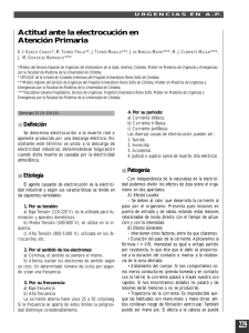 Actitud ante la electrocución en Atención Primaria