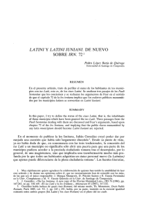 Latini y Latini Iuniani. De nuevo sobre IRN. 72