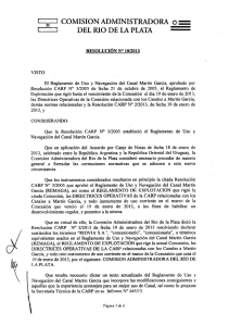 Resolución Nº 10/2013 - Comisión Administradora del Río de la Plata