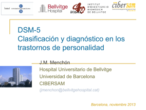 DSM-5 Clasificación y diagnóstico en los trastornos de personalidad