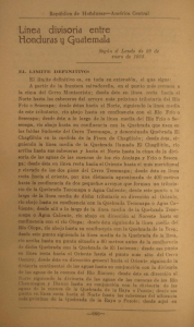 Linea divisoria entre - Instituto Hondureño de Antropología e Historia