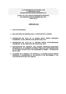 Orden del Día - Ciudad Victoria, Tamaulipas