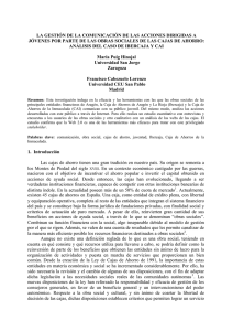 la gestión de la comunicación de las acciones dirigidas a jóvenes