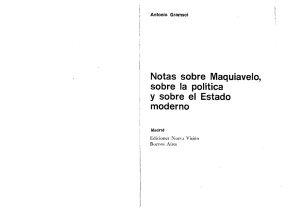 Notas sobre Maquiavelo, sobre la política y sobre el Estado moderno