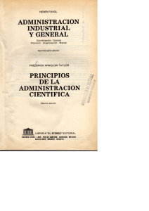 ADMINISTRACIÓN INDUSTRIAL Y GENERAL