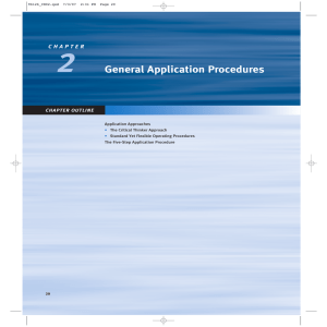 General Application Procedures