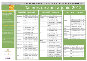 Oferta Tallers Santa Catalina CAST