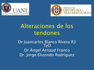 Alteraciones de los tendones - Facultad de Medicina de la UANL