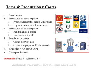 Tema 4: Producción y Costes