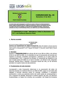 COMUNICADO No. 45