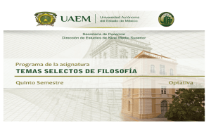 tema selectos de filosofia 2013 - Universidad Autónoma del Estado