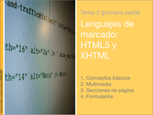 Lenguajes de marcado: HTML5 y XHTML