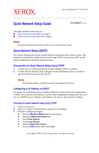 Quick Network Setup Guide