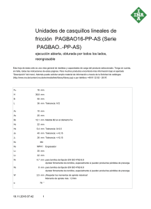 Unidades de casquillos lineales de fricción PAGBAO16-PP