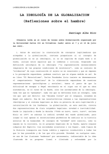 LA IDEOLOGÍA DE LA GLOBALIZACION (Reflexiones sobre el