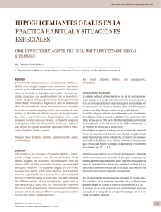 hipoglicemiantes orales en la práctica habitual y situaciones