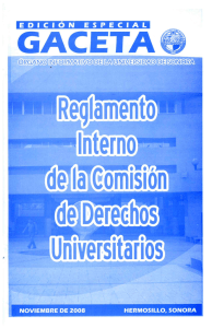 reglamento interno de la comisión de derechos universitarios