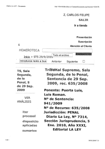 STS 29 septiembre 2009 - Asociación de Usuarios de Registros