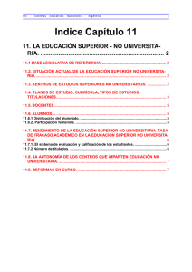 11. La Educación Superior no Universitaria