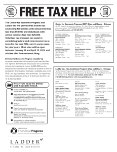 The Center for Economic Progress and Ladder Up will provide free