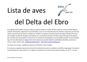 Lista de las aves del Delta del Ebro