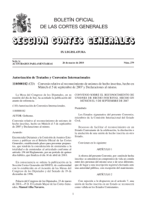 BOCG. Sección Cortes Generales