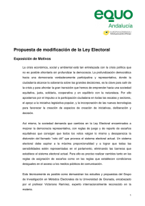 Propuesta de modificación de la Ley Electoral