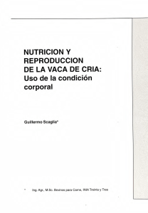 uso de la condición corporal - Catálogo de Información Agropecuaria