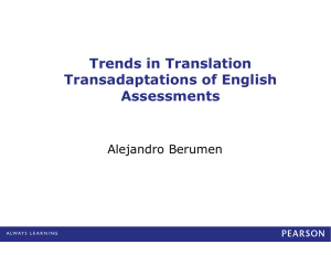 Trends in Translation Transadaptations of
