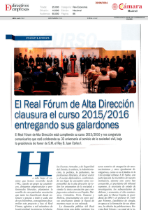 El Real Fórum de Alta Dirección clausura el curso 2015/ 2016