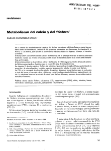 Metabolismo del calcio y del fósforo