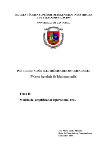 Modelo del amplificador operacional real. - ISTR