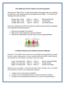 The National School District Governing Board La Mesa Directiva del