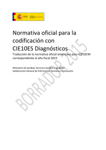 Normativa oficial para la codificación con CIE10MC