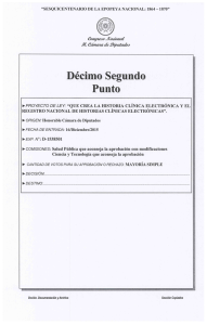 que crea la historia clínica electrónica y el registro nacional de