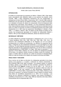 Taxa de amplia distribución y relaciones de áreas Andrés Julián