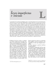 Leyes imperfectas e inicuas