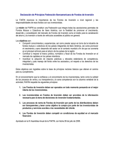 Declaración de Principios Federación Iberoamericana de Fondos