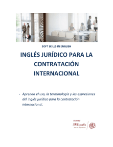 INGLÉS JURÍDICO PARA LA CONTRATACIÓN INTERNACIONAL