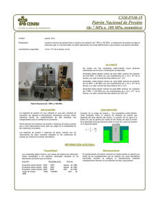 Patrón Nacional de Presión - Centro Nacional de Metrología