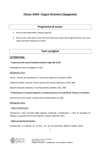 Classe A0445/0446 – SPAGNOLO - Università degli Studi di Firenze